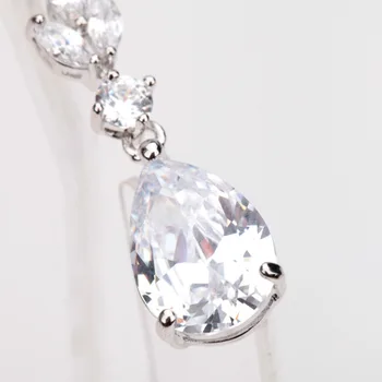 LUOTEEMI Luxusné Šperky Dizajn AAA+ CZ Kryštálmi Visieť Drop Náušnice pre Svadobné Ženy, Svadobné Doprava Zadarmo Najnovšie