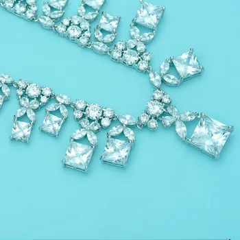 LUOTEEMI Nové Luxusné Šperky Námestie Slza CZ Kryštálmi Prívesok Módny Náhrdelník pre Ženy, Svadobné Svadobné Doplnky Choker