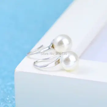Luxusná Biela Imitácia Perla Strieborné Pozlátené Háčik Náušnice Pre Ženy, Dámy Zapojenie Svadobné Šperky Príslušenstvo Pre Mamu