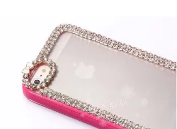 Luxusné Crystal Drahokamu Diamond Bling Pokožky Prípade Matné Jasné Späť Na Iphone X 5C 4S, 5S 6/6S Plus 7/7PLUS 8/8PLUS Prípade