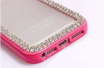 Luxusné Crystal Drahokamu Diamond Bling Pokožky Prípade Matné Jasné Späť Na Iphone X 5C 4S, 5S 6/6S Plus 7/7PLUS 8/8PLUS Prípade
