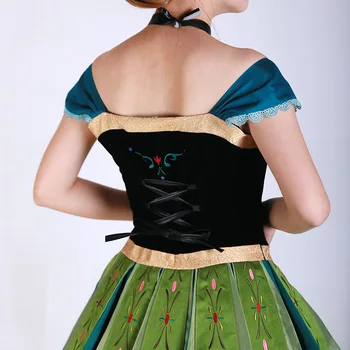 Luxusné Dospelých Princezná Anna Kostým Ženy Anna Korunovácie Šaty Cosplay Plus Veľkosť halloween kostýmy pre ženy 2XS-2XL