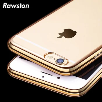 Luxusné elektrolyticky pokrývajú Zlaté Mäkké Hrany Nárazníka puzdro pre iPhone 8 7 Plus 6 6 5 5 SE funda Ultra tenký Silikónový Kryt funda Coque