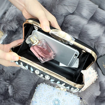 Luxusné kúzlo klasickej módy diamond korálkové dámy strany taška spojka taška večer taška ženy reťazca taška cez rameno kabelke peňaženku