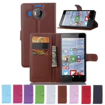 Luxusné Peňaženky Kože Flip puzdro Pre Noika Microsoft Lumi 950 XL 950XL Dual SIM Prípade, mobil, Shell Zadný Kryt S Darček