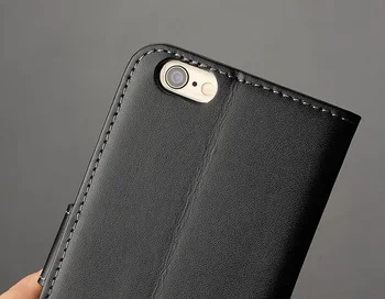 Luxusné Real pravej Kože Magnetická Spona Peňaženky Prípade vyklápací Kryt Držiaka Telefónu Rukáv Taška Pre Apple iPhone 5 5S SE / 4 4S