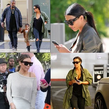 Luxusné Značky Dizajnér Kim Kardashian Tuku Top Okuliare Ženy Retro Odtiene Slnečné Okuliare pre Mužov Gafas Oculos De Sol Feminino M092