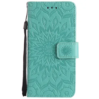 Luxusný 3D Sun Flower Peňaženka Kožená Kožené puzdro Flip Pre Samsung Galaxy S3 Mini S4 S5 S6 Mini Okraji Plus S7 Okraji S8 Plus Kryt