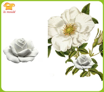 LXYY DIY elegantné camellia mydlo plesní, silikónové formy tortu formy formy ručné hliny kvet