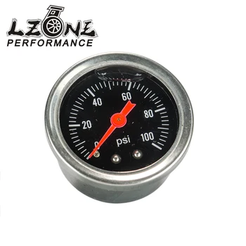 LZONE RACING - Paliva ukazovateľ Tlaku Kvapaliny z 0 na 100 psi / 0-160psi Olej tlakomer palivomer Čierna / biela Tvár JR-OG33