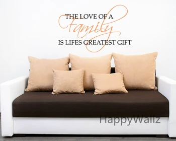 Láska a Rodina je Život je Najväčší Dar, Domáce Citácie Stenu, Nálepky DIY Dekoratívne Domov Rodinný Citácie Vinyl na Stenu Umenie Obtlačky Q160