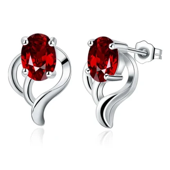 Láska srdce červené zirkón vysokej kvality doprava zadarmo Strieborné Náušnice pre ženy módne šperky náušnice /VZRRHMGE VBXLSGMN