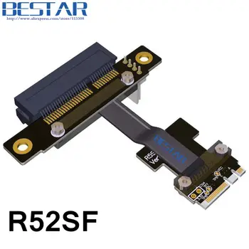 M. 2 NGFF Tlačidlo+E PCIe 4x Stúpačky Extender Karty Adaptéra Kábel 5 cm-80 cm Gen3.0 Kľúč A. E m2 pci-e Pre PCI-E 1x 2x 4x 8x 16x Uhol