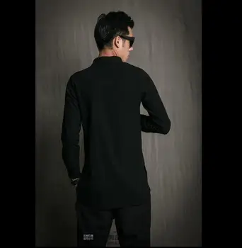 M-6XL!!! Veľké metrov pánske oblečenie 2018 nové južnej kórei, verzia long sleeve tričko s dlhým rukávom tričko a
