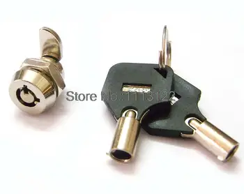 M12 Zliatiny Zinku Malé Valcovité Cam Lock pre PC Prípade 4 Piny Mini Rúrkové Cam Lock s plastovým krytom 2 kľúč vytiahnuť 1Pc