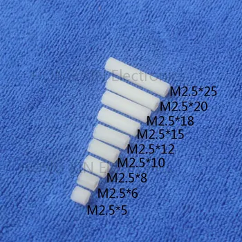 M2.5*10 1pcs Biela nylon Prázdnemu Dištančné Štandardné M2.5 Žena-Ženy 10 mm Prázdnemu Súprava na Opravu dielov Vysokej Kvality