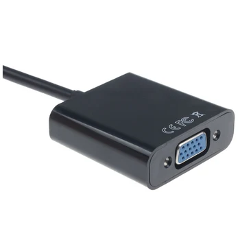 MAHA 1080P HDMI / VGA S Audio Converter Adaptér USB Power Video Kábel, Čierny