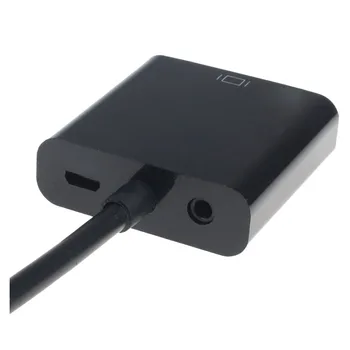 MAHA 1080P HDMI / VGA S Audio Converter Adaptér USB Power Video Kábel, Čierny