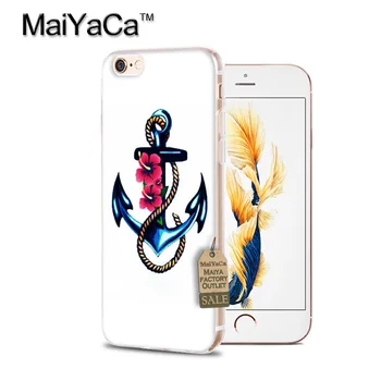MaiYaCa Anker krásne vtáky a loď kotvy Transparentné TPU Mäkké Mobilný Telefón Ochranný Kryt Pre iPhone 4s, 5s 6s 7 7plus prípade