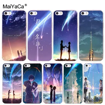MaiYaCa Kiminonawa Vaše Meno Japonského anime pokrytie mobilného telefónu puzdro pre iPhone 8 7 6 6 PlusX 10 5 5S SE 5C Mobilné Puzdro