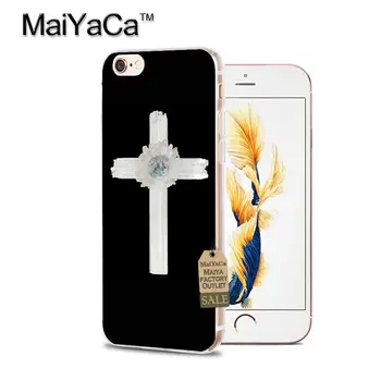 MaiYaCa kresťanský kríž Ježiša Transparentné TPU Mäkké Mobilný Telefón príslušenstvo puzdro Pre iPhone 4s, 5s 6s 7 7plus prípade
