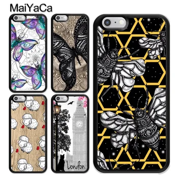 MaiYaCa Motýľ Mandala Ovce kvetinový Telefón puzdro Pre iPhone X 8 7 6 Plus Kryt Pre iphone 6 6s Prípadoch, 5 5s SE Telefón Taška Capa