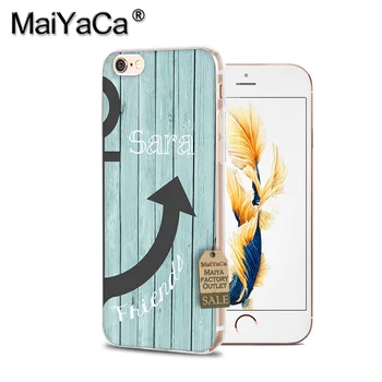 MaiYaCa Najlepší Priateľ Dreva Kotvy telefón prípade Príslušenstvo kryt mäkké tpu pre iPhone 8 7 6 6 Plus X 10 5 5S SE 5C 4 4S Coque Shell