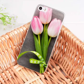 MaiYaCa ružová žltá red tulip kvety mäkké tpu telefón puzdro pre Apple iPhone 8 7 6 6 Plus X 5 5S SE 5C 4 4S prípade funda