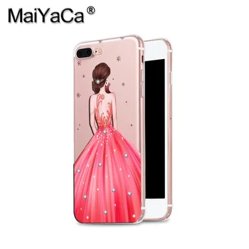 MaiYaCa Telefón puzdro Pre iPhone 8 plus Prípade najnovšie nevesta svadobné šaty silikónový kryt pre iphone 8plus prípade