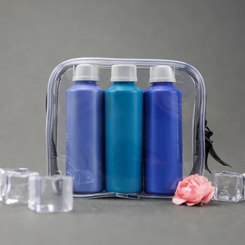 Make-up Nástroje a Príslušenstvo Nepremokavé PVC Transparentné Ženy Cestovanie Zips Storrage Naplniteľné Fľaše Multifunkčné Kozmetická Taška