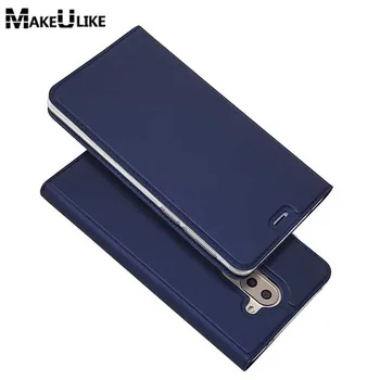MAKEULIKE Slim Magnetické puzdro Pre HuaWei Honor 6X Flip Cover PU Koža Mobilného Telefónu, Tašky, obaly Na Počesť 6X Honor6X