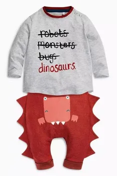Maloobchod 2016 New baby boy oblečenie Detí jeseň long sleeve tee tričko + dinosaura leisure suit baby boy