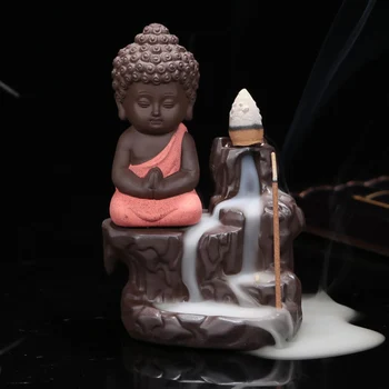 Malý Mních Malý Buddha Lopatku Spätnou Kadidlo Horák 20Pc Kadidlo Kužele + Horák Kreatívne Domáce Teahouse Office Dekorácie