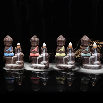 Malý Mních Malý Buddha Lopatku Spätnou Kadidlo Horák 20Pc Kadidlo Kužele + Horák Kreatívne Domáce Teahouse Office Dekorácie