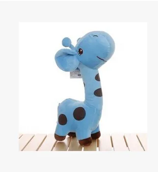 Malý roztomilý kreslený škvrny žirafa hračky krásne modré žirafa plyšové bábika darček k narodeninám o 25 cm