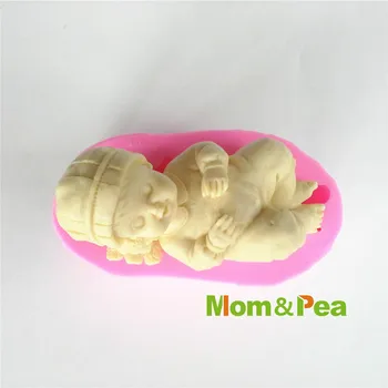 Mama&Pea 0409 Doprava Zadarmo chlapčeka Tvarované Silikónové Mydlo Formy Cake Decoration Fondant Tortu 3D Formy potravinársky Silikón Plesne