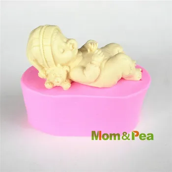 Mama&Pea 0409 Doprava Zadarmo chlapčeka Tvarované Silikónové Mydlo Formy Cake Decoration Fondant Tortu 3D Formy potravinársky Silikón Plesne