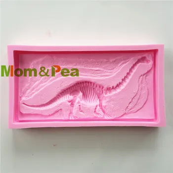 Mama&Pea 1141 Doprava Zadarmo Dinosaura Tvarované Silikónové Formy Cake Decoration Fondant Tortu 3D Formy potravinársky Ružová