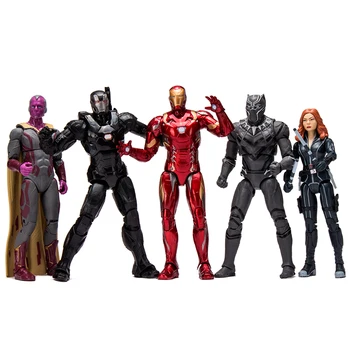 Marvel Avengers Black Panther Black Widow Kapitán Amerika Scarlet Hawkeye Iron Man Vojnový Stroj Zimné Vojak Ant-Man Obrázok