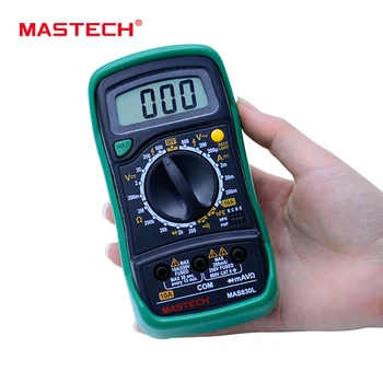 MAS830L Prenosné LCD digitálny Multimeter JEDNOSMERNÝ Prúd Tester Podsvietenie Údaje Držať Kontinuitu Dióda Tester