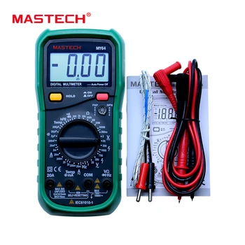 MASTECH MY64 Digitálny Multimeter AC/DC DMM Frekvencia Kapacita Teplota meradla, Tester w/ hFE Test Ammeter Multimetro