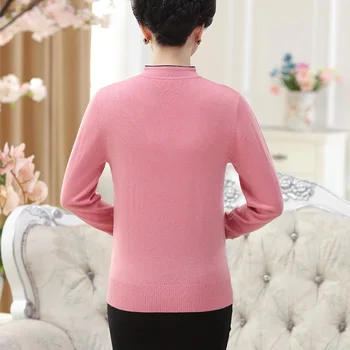 Matka vybavené Jarné a zimné oblečenie klesnutie sveter svetre veľké veľkosti pletený sveter v starších žien 's svetre