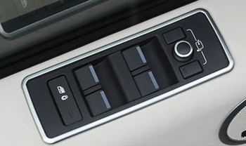 Matný Chróm Auto Okno Výťah Tlačidlo Kryt Rámu Orezania Na Land Rover All-Nový Objav 5 2017 Príslušenstvo Auto Styling