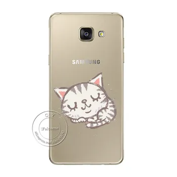 Matný Pevného Plastu Super Cute Cat Obal Pre Samsung Galaxy A3 A5 A7 J1 J3 J5 J7 2016 2017 Kreslená Myš Kryt Telefónu Shell