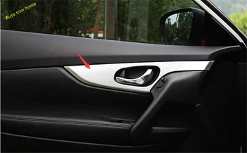 Matný Štýl Pre Nissan Qashqai J11 2016 2017 ABS Vnútorné Rukoväť gombík Misy Panel Kryt Výbava Súprava 4 ks / set