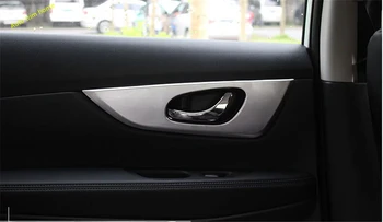 Matný Štýl Pre Nissan Qashqai J11 2016 2017 ABS Vnútorné Rukoväť gombík Misy Panel Kryt Výbava Súprava 4 ks / set