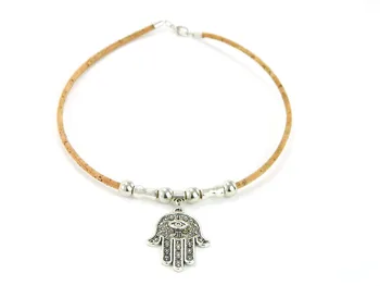 MB Korku Fatimy náhrdelník portugalského korku fatimy ruka, Oko Boha, múdrosť strane, módne, originálne, ručne vyrábané NE-1030