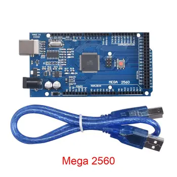 Mega 2560 R3 Mega 2560 REV3 ATmega 2560-16AU Doska + USB Kompatibilný Pre MKS GEN V1.4/BIGTREETECH GEN V1.0/ Rampy 1.4 Rampy 1.5
