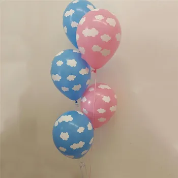 MEIDDING-10pcs 12inch Roztomilý Biely Oblak, Latexový Balón Baby Sprcha Dekor Deti Prospech Prvé Balóny Happy Birthday Party Dodávky