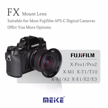 Meike 12mm f/2.8 Ultra Širokým Uhlom Pevný Objektív s Vymeniteľné Kapucňou pre Fujiflim X mount kamery